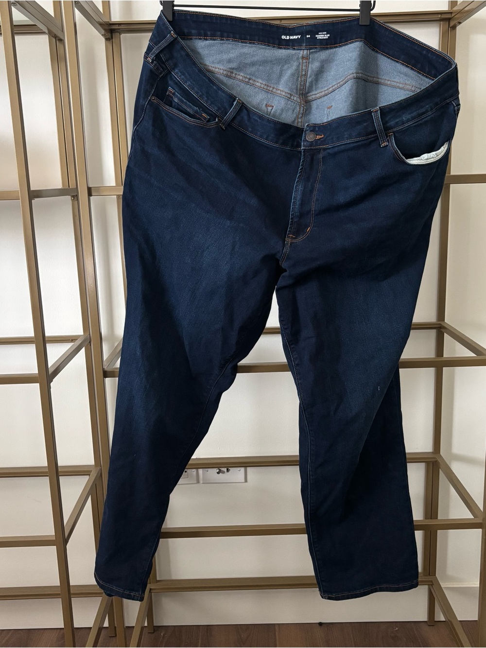 Old Navy Women’s Dark Navy Straight Leg Jeans